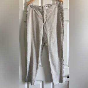 Express Men's Light Gray and White Striped Pants. Size 34X30